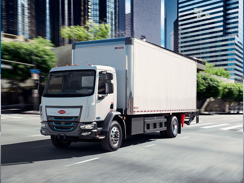 Peterbilt 220EV box truck
