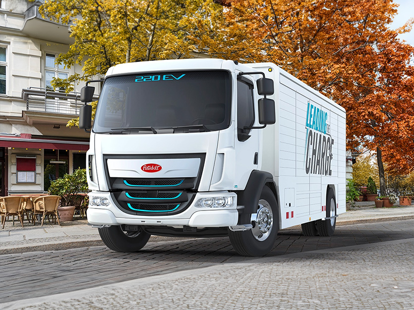 Peterbilt 220EV delivery truck