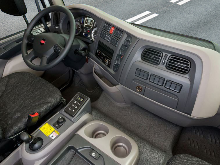 Peterbilt 220EV interior