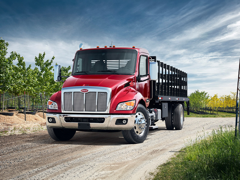 Peterbilt 548 stake bed truck