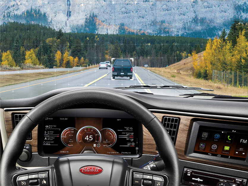 Peterbilt 579 collision mitigation technology