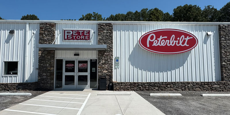 The front of The Peterbilt Store-Asheville truck dealership