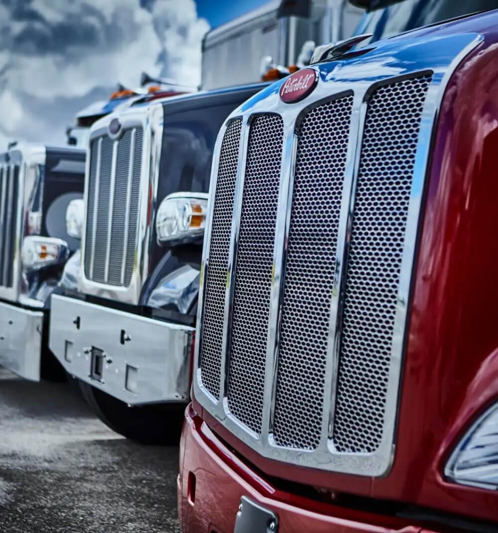 Semi-Truck front of truck grill